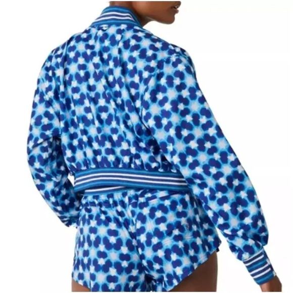 NWT Free People Movement Top Seed Printed Tennis Jacket Blue Sizes XS,S,M,L - Picture 3 of 4